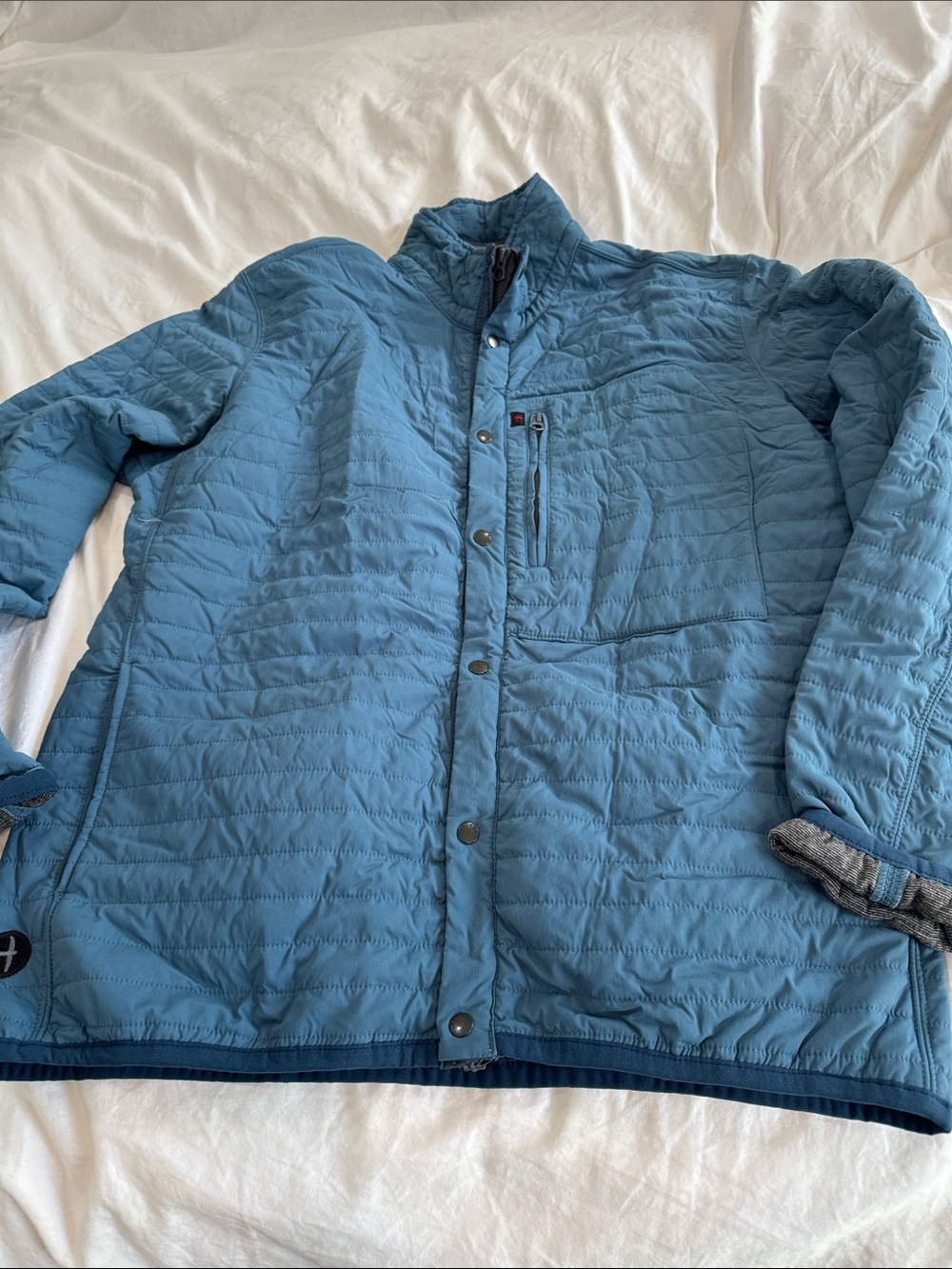 Relwen Men's Quilted Puffer Jacket - Slate Blue